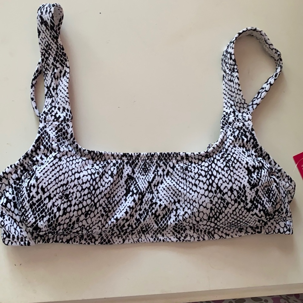 Snakeskin bikini top